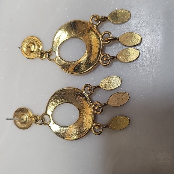 Berebi Vibrant Red and Purple Dangle Earrings - Picture 2 of 3